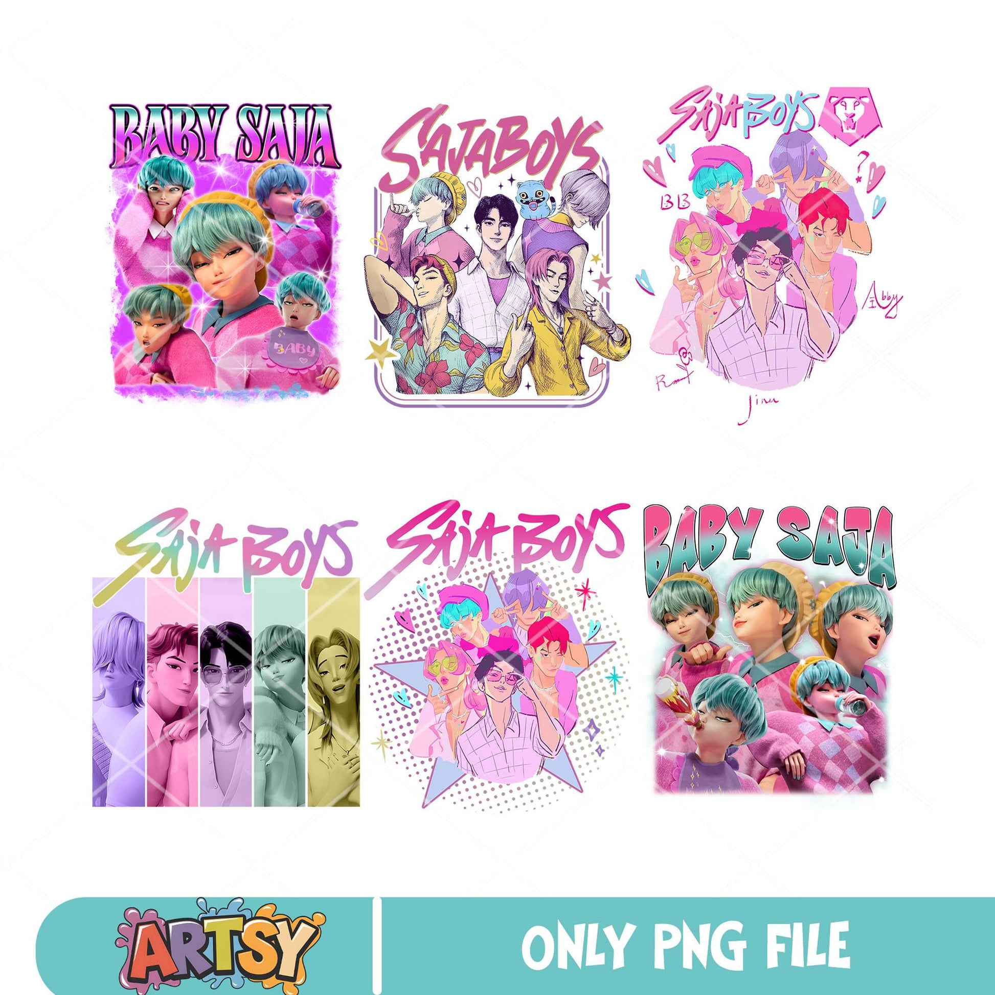 Saja boys kpop bundle png