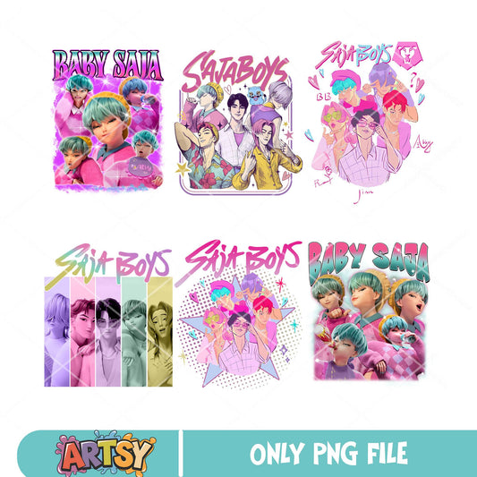 Saja boys kpop bundle png