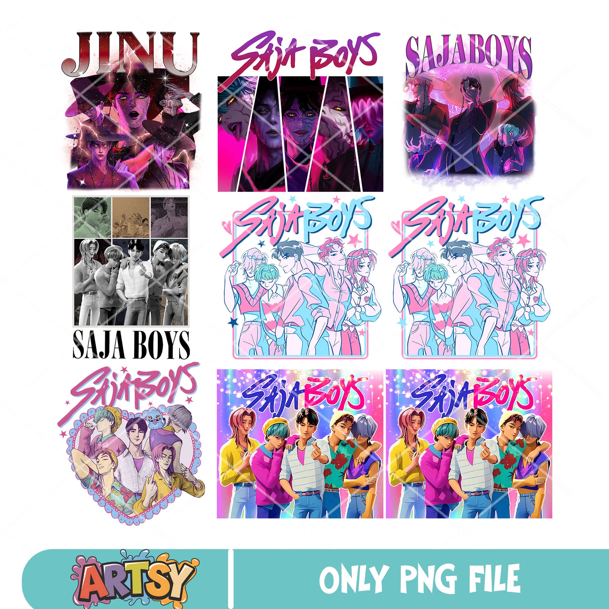 Saja boys kpop bundle png, saja boys fanart​ png, saja boys names​ png