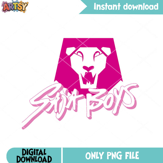 Saja boys logo png, logo pink png, poster logo saja boys png