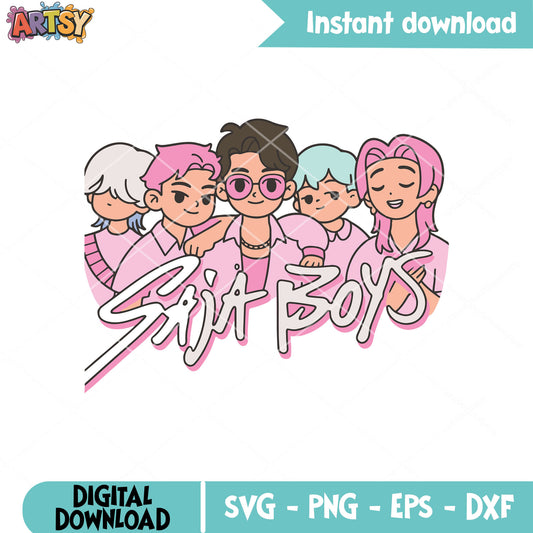 Saja boys pink vibes svg, saja boys svg, demon hunters svg