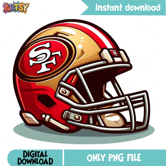 San Francisco 49ers Helmet PNG, NFL Football Clipart, 49ers PNG