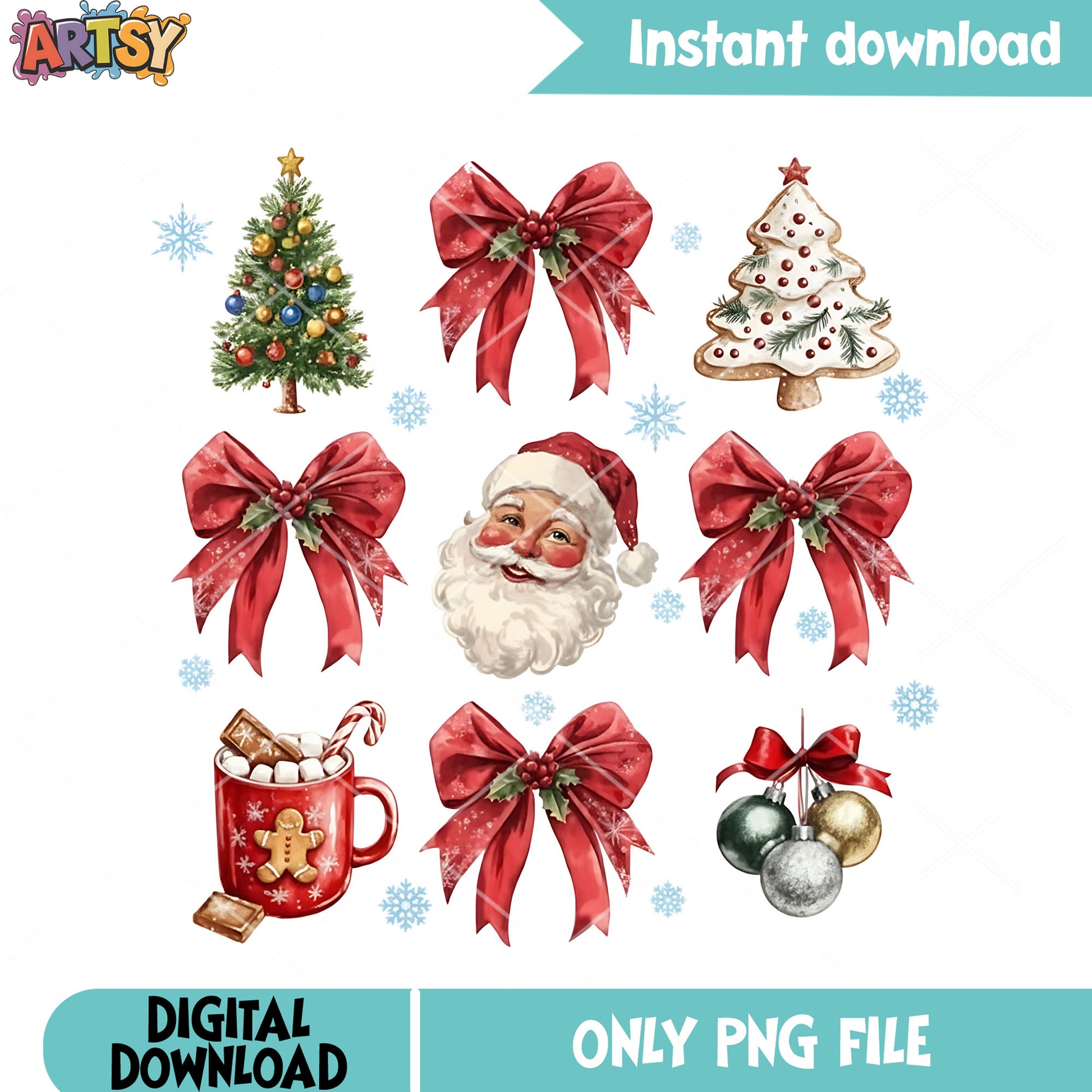 Santa claus christmas tree png, hot chocolate png, merry christmas png
