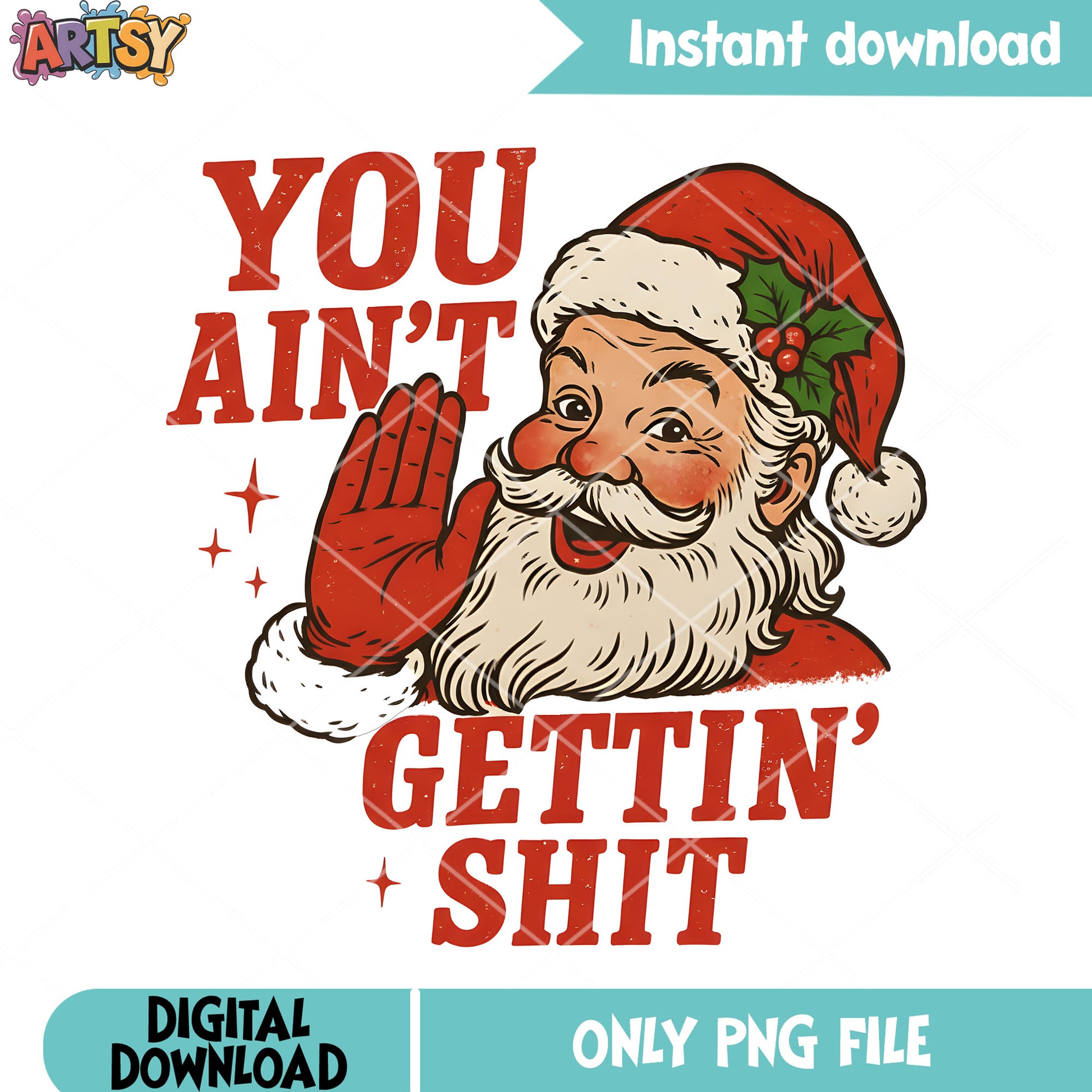 Santa claus gettin shit png, merry christmas png, christmas png