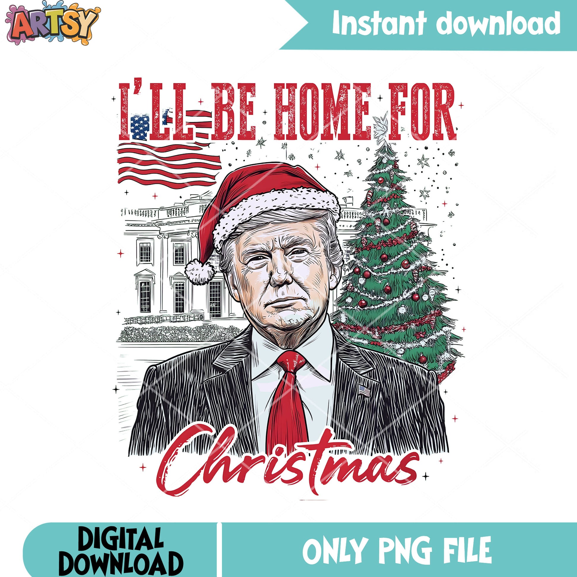 Santa claus hat christmas png, snow christmas png, trump picture png