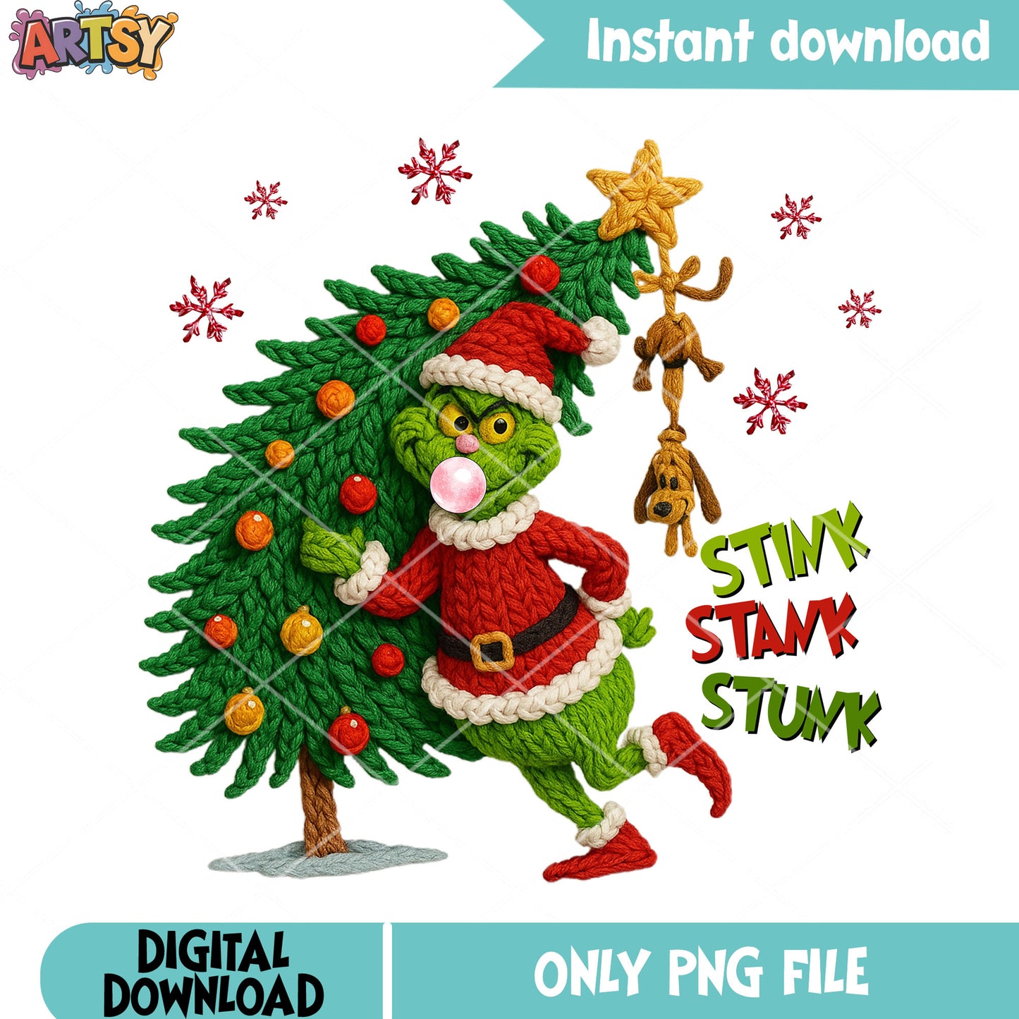 Santa costume grinch png, christmas tree png, max the dog png