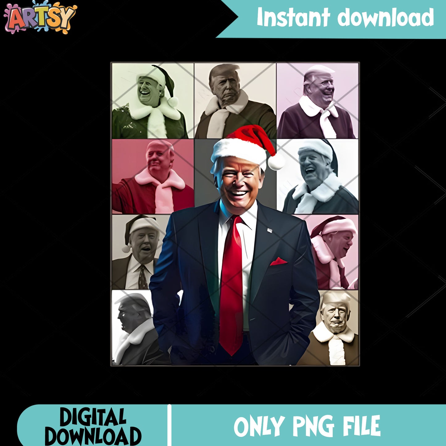 Santa donald trump chrismas png, santa donald trump png, trump png
