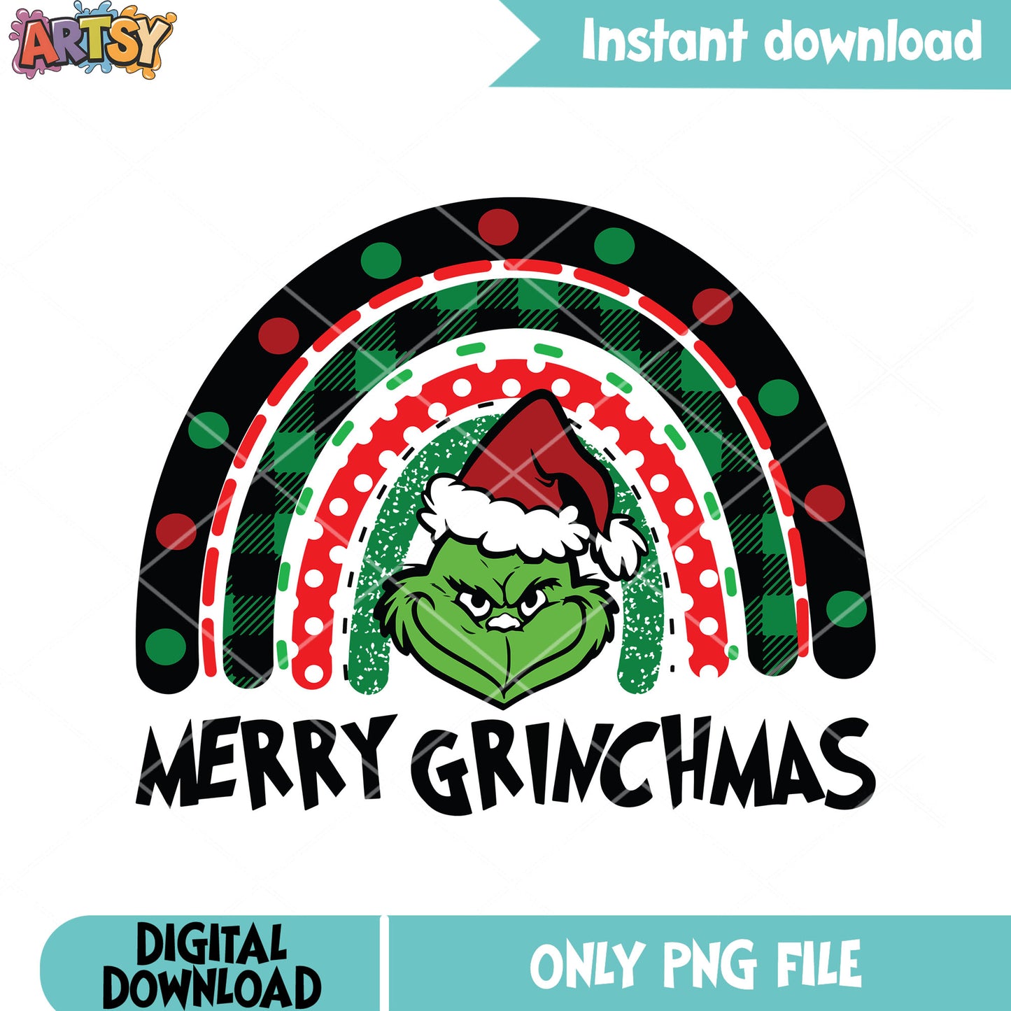 Santa hat rainbow christmas png, grinchmas png, santa claus costume png