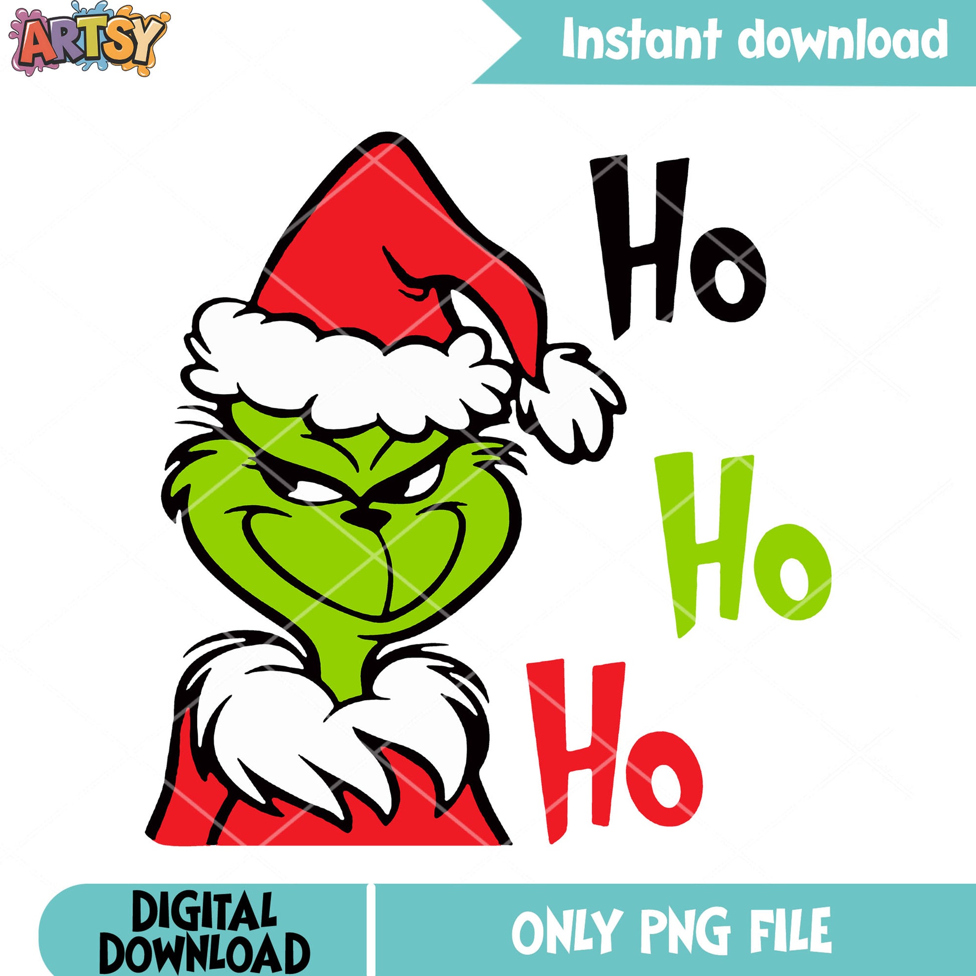 Santa laugh grinch png, christmas monster png, the grinch png