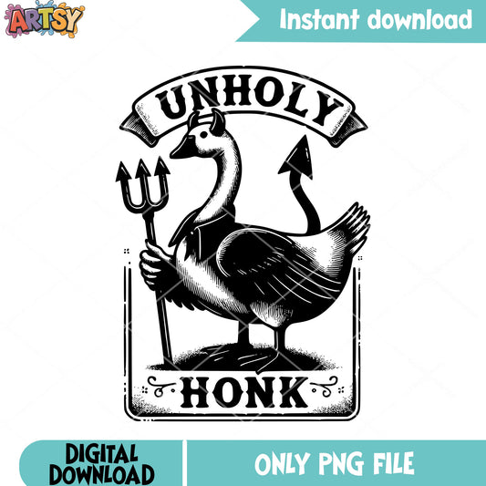 Satan costume goose png, trident png, halloween scary png