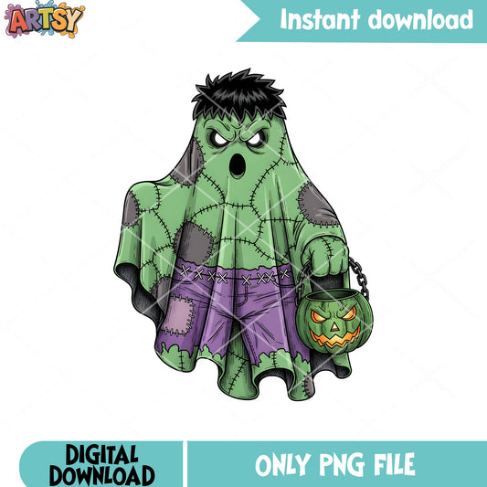 Scary Baby ghost png, marvel halloween png, trick or treat halloween png