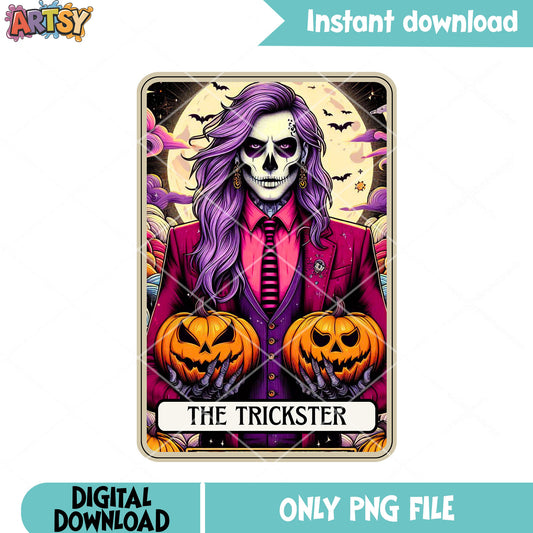 Scary Skull face pumpkin png, full moon night png, halloween night png