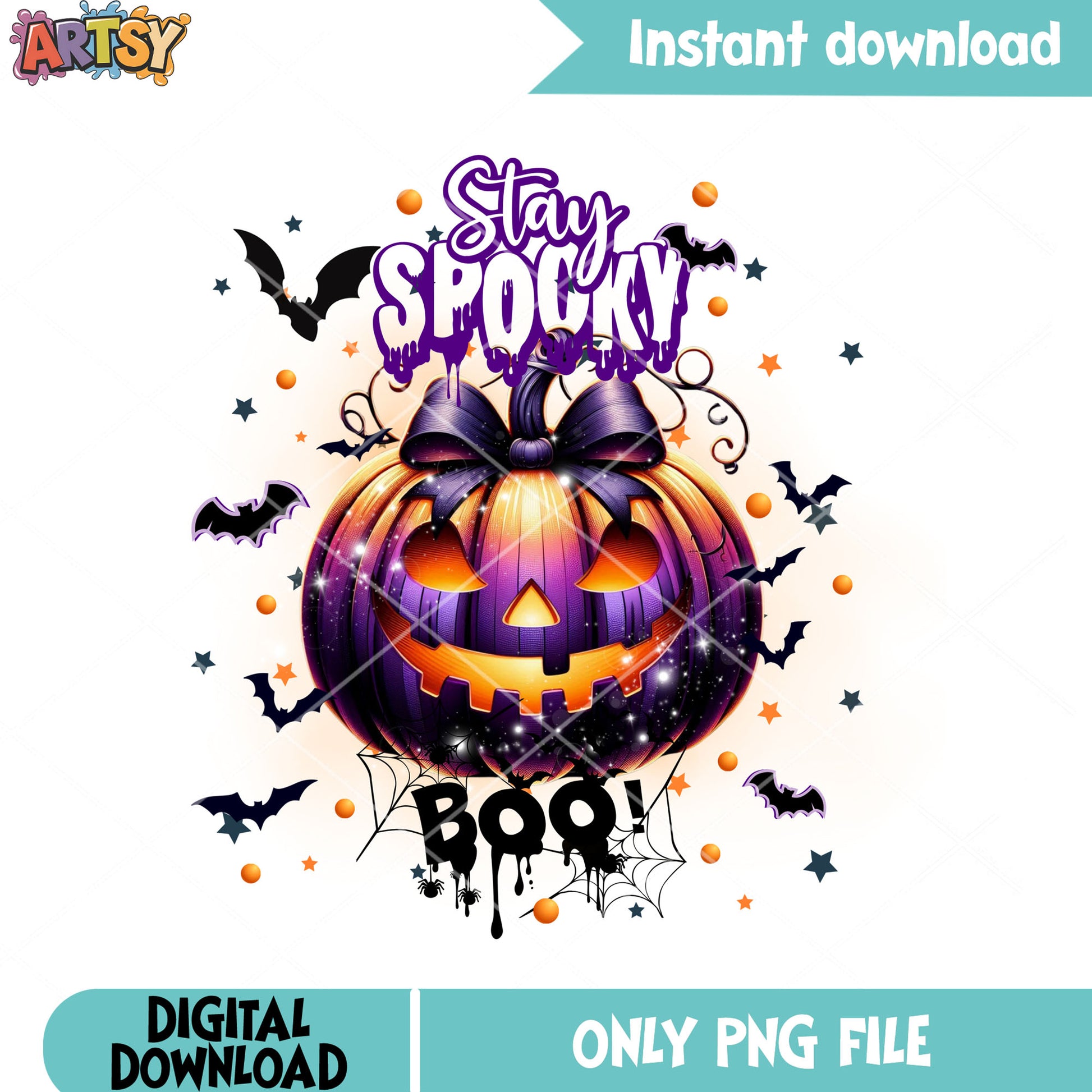 Scary bats blink star png, jack o lantern png, happy halooween png