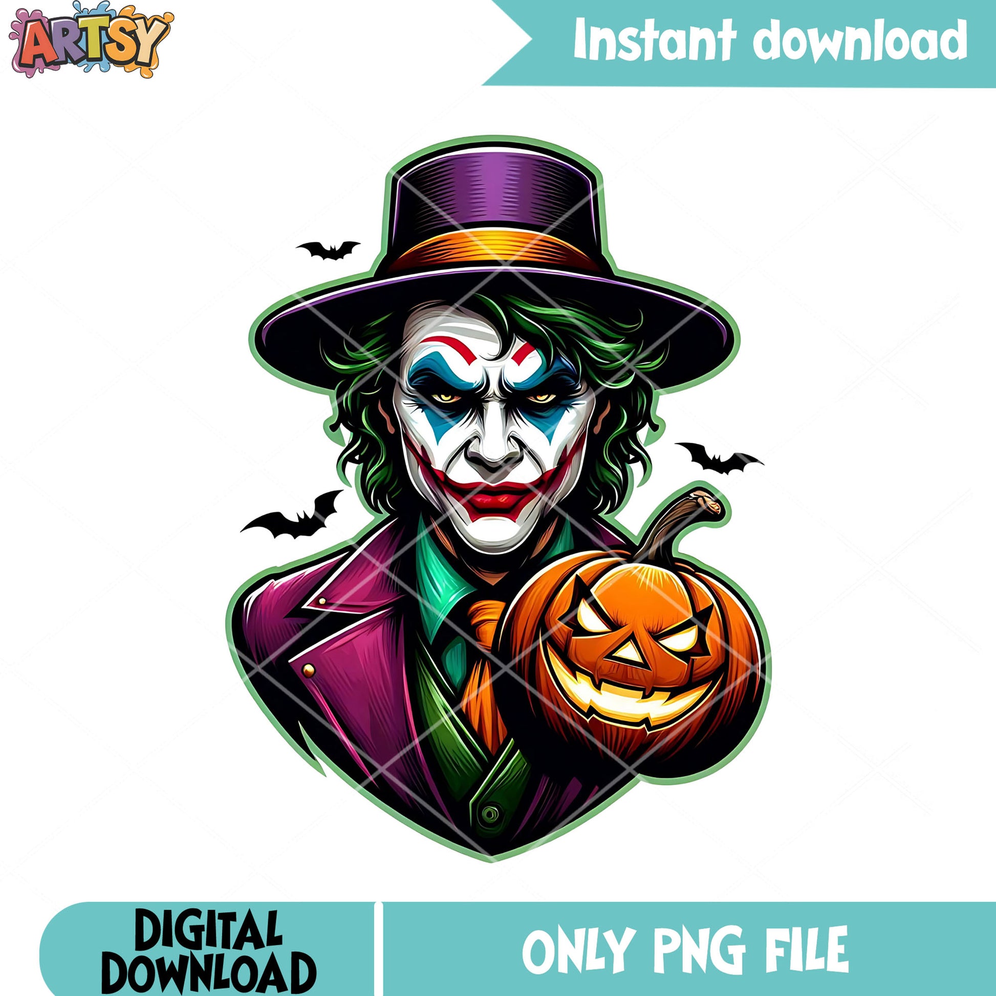 Scary bats pimpkin png, joker png,dc comic halloween png