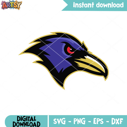 Scary falcon football svg. afc north svg, baltimore ravens svg