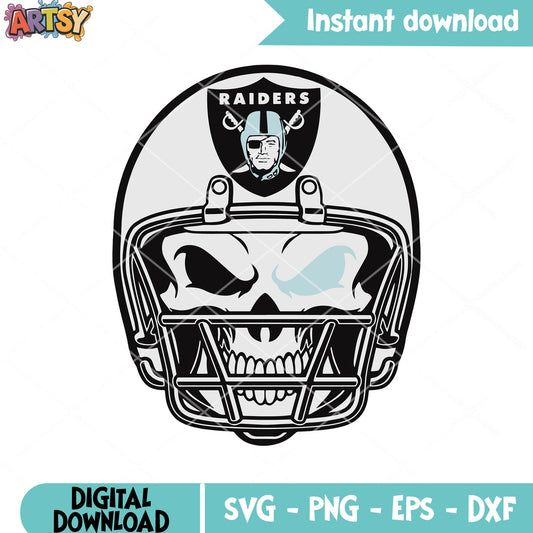 Scary skull skeleton svg, la raiders svg, los angeles svg