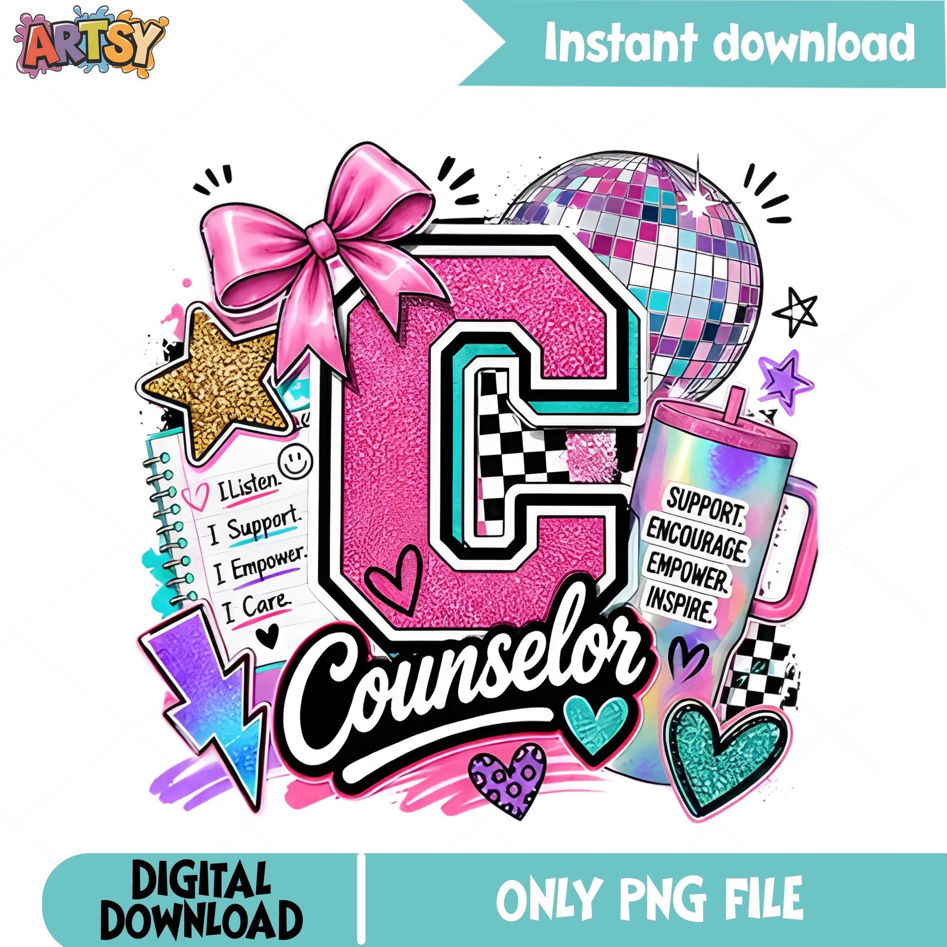 School Counselor PNG, Counselor Life PNG, Back To School PNG