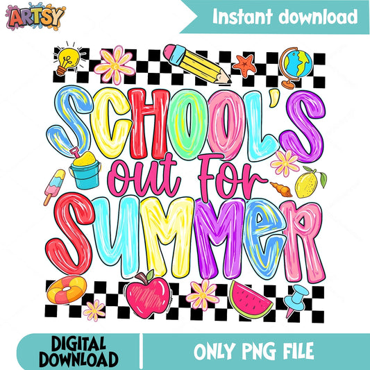 Schools Out For Summer PNG, Last Day Of School PNG, Teacher PNG