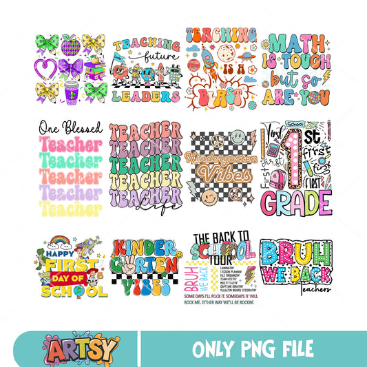 School teacher life png bundle, teacher life png, love teacher png