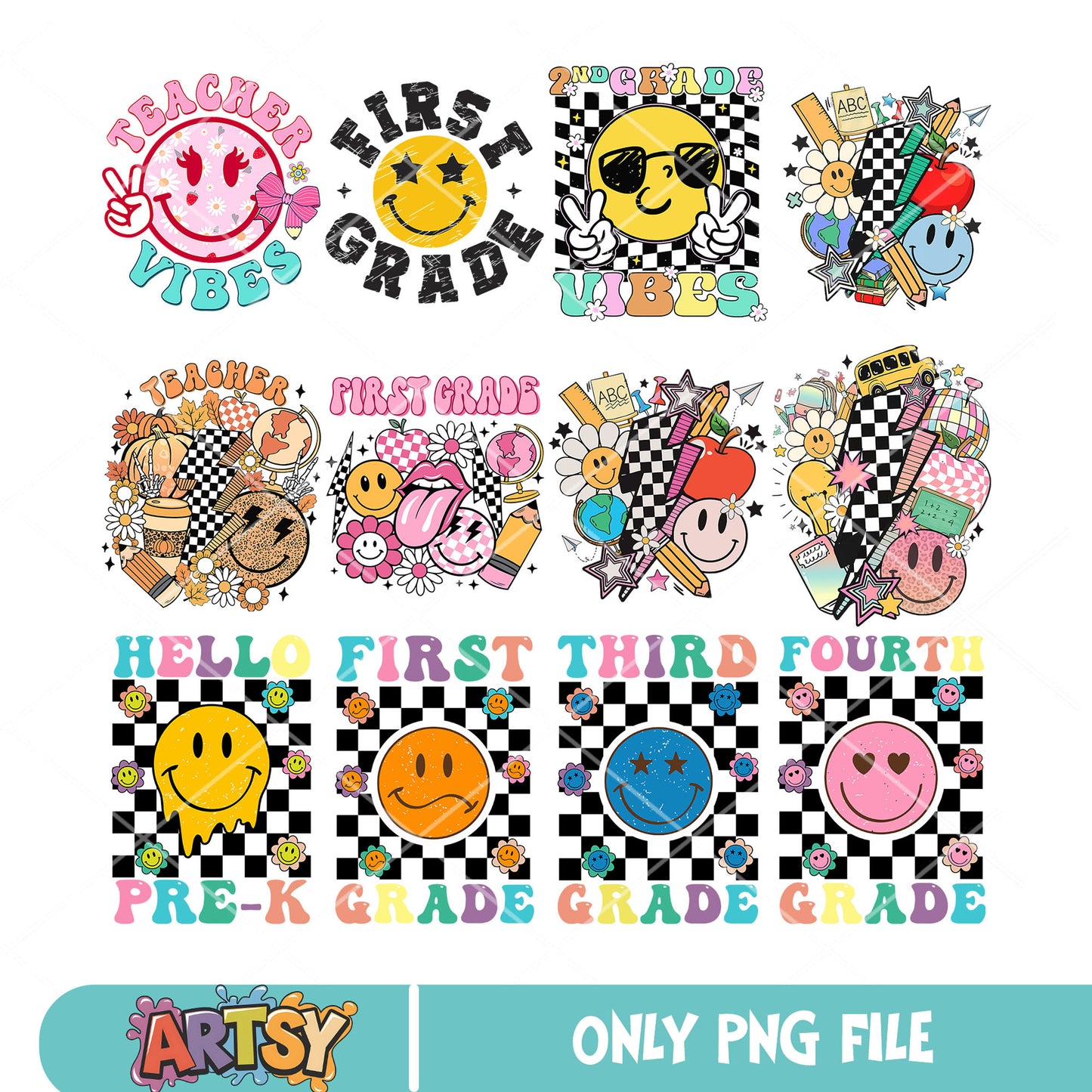 School teacher vibes png bundle, school vibes png, teacher vibes png