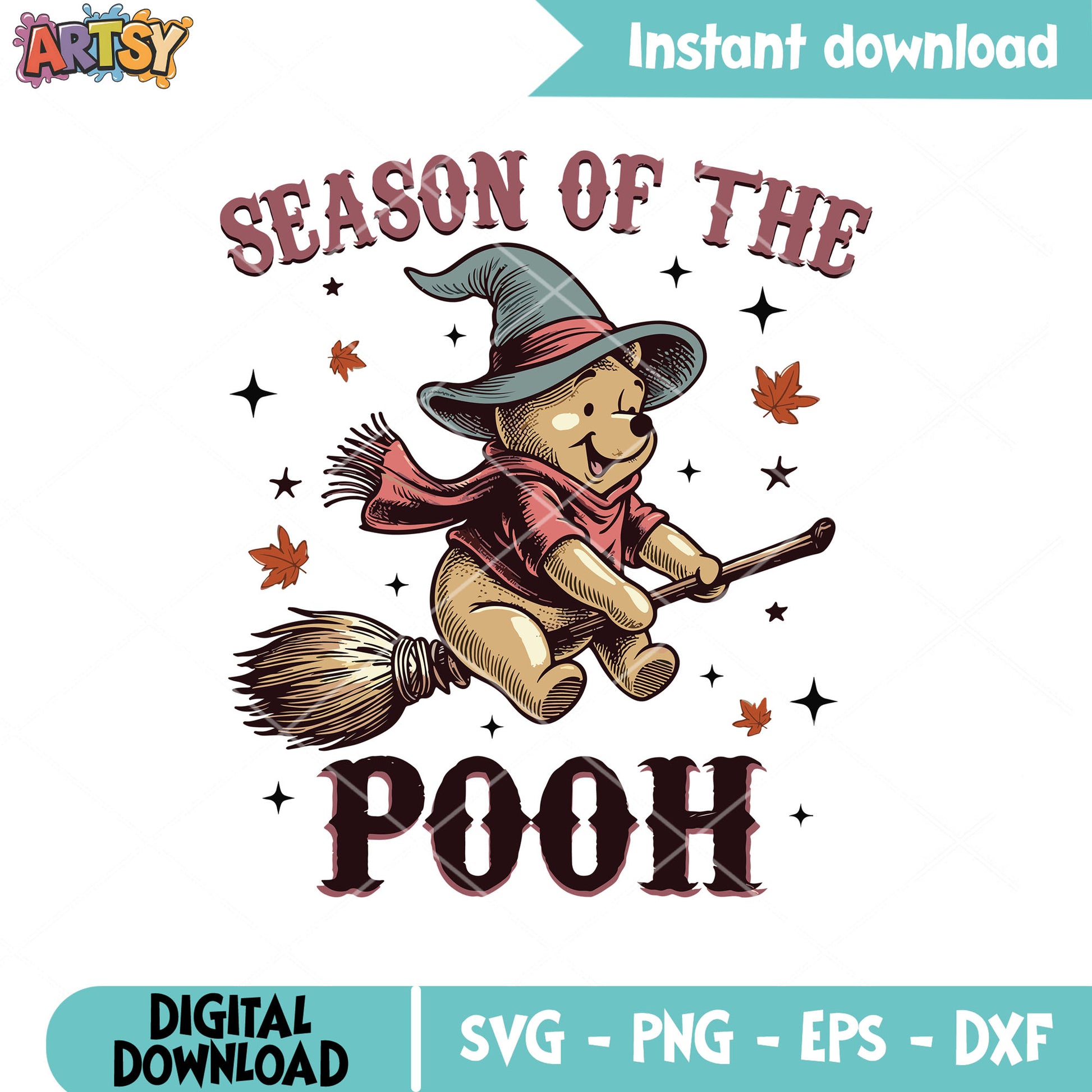 Season of the pooh svg, pooh halloween​ svg, halloween winnie pooh​ svg