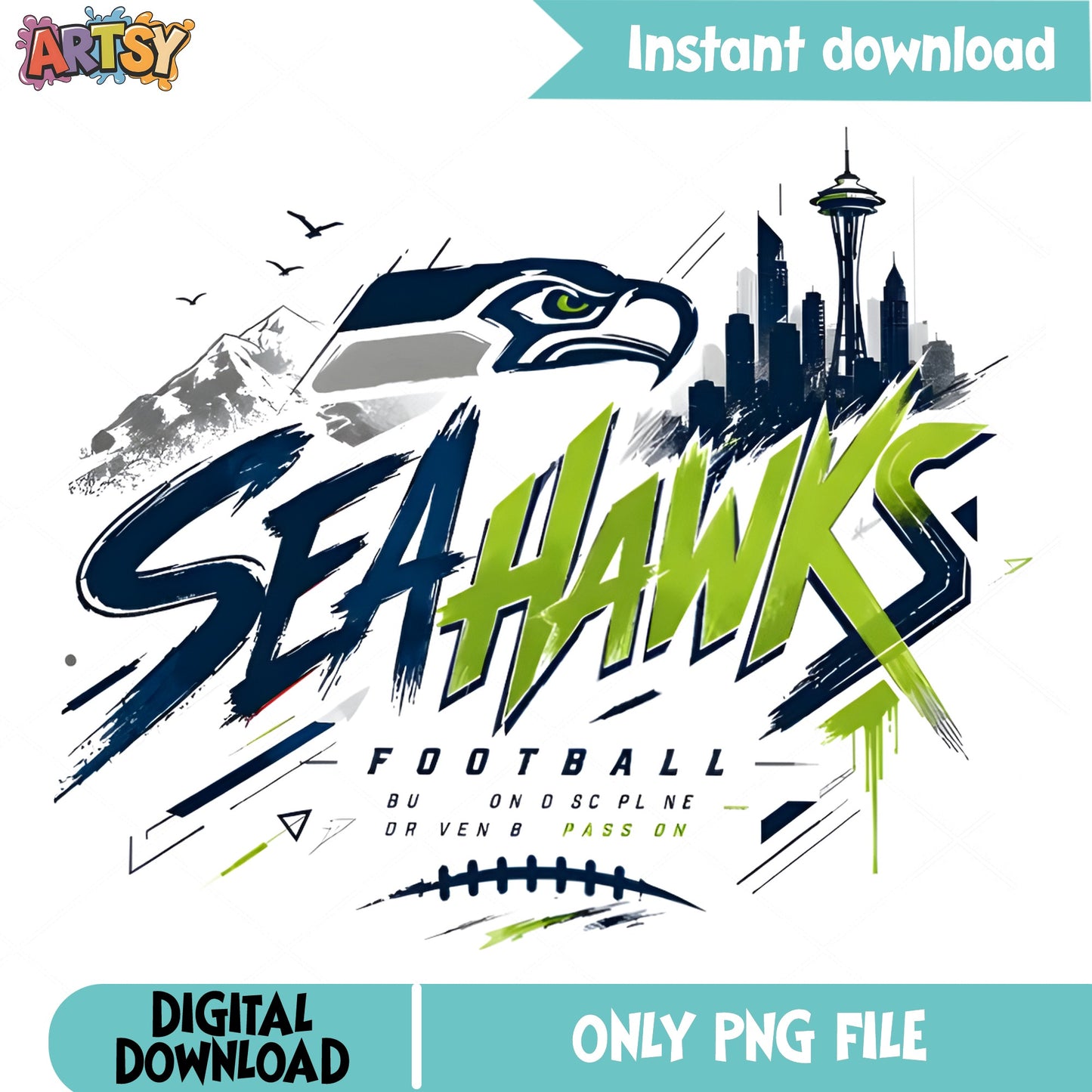 Seattle Seahawks Football PNG, Seahawks City PNG, NFL Team PNG