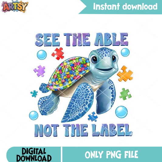 See the able not the label png, t shirt design png, adult humor png