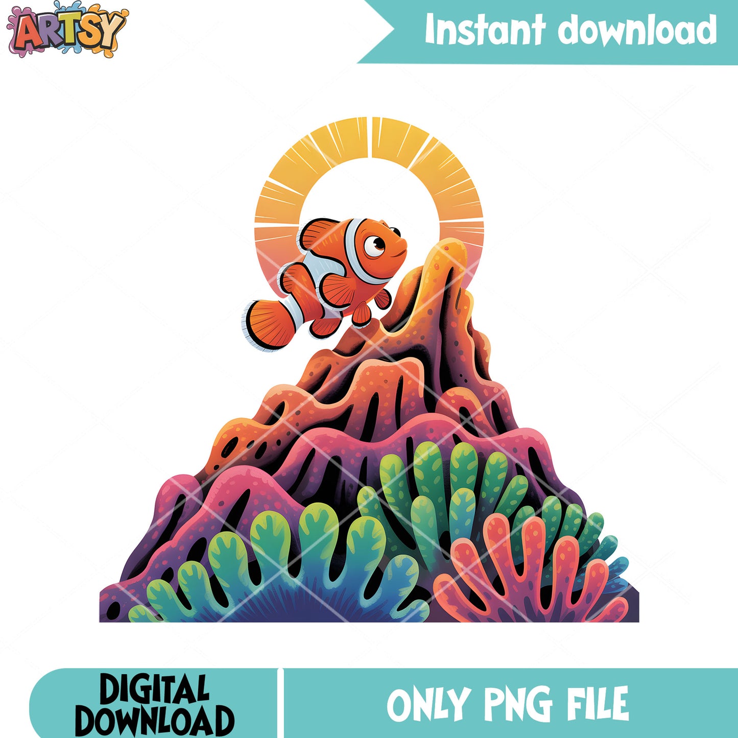 Shinny aura nemo fish png, finding nemo png, disney poster png