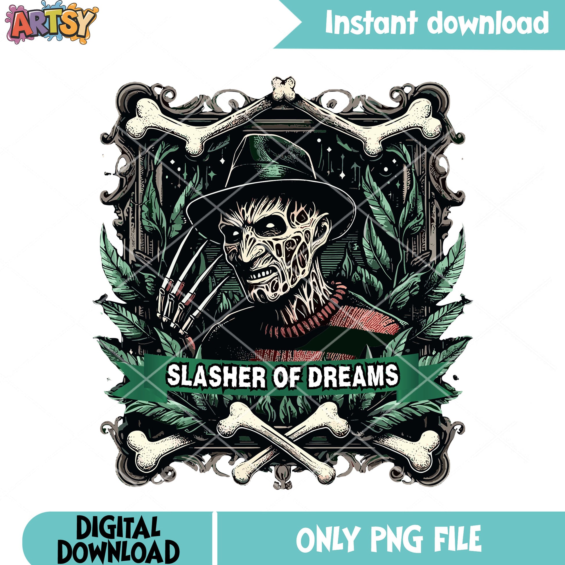 Shlasher of dreams png, freddy krueger png, halloween scary png