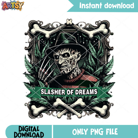 Shlasher of dreams png, freddy krueger png, halloween scary png