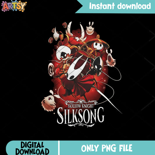 Silksong poster png, hornet silksong png, silksong hollow knight png
