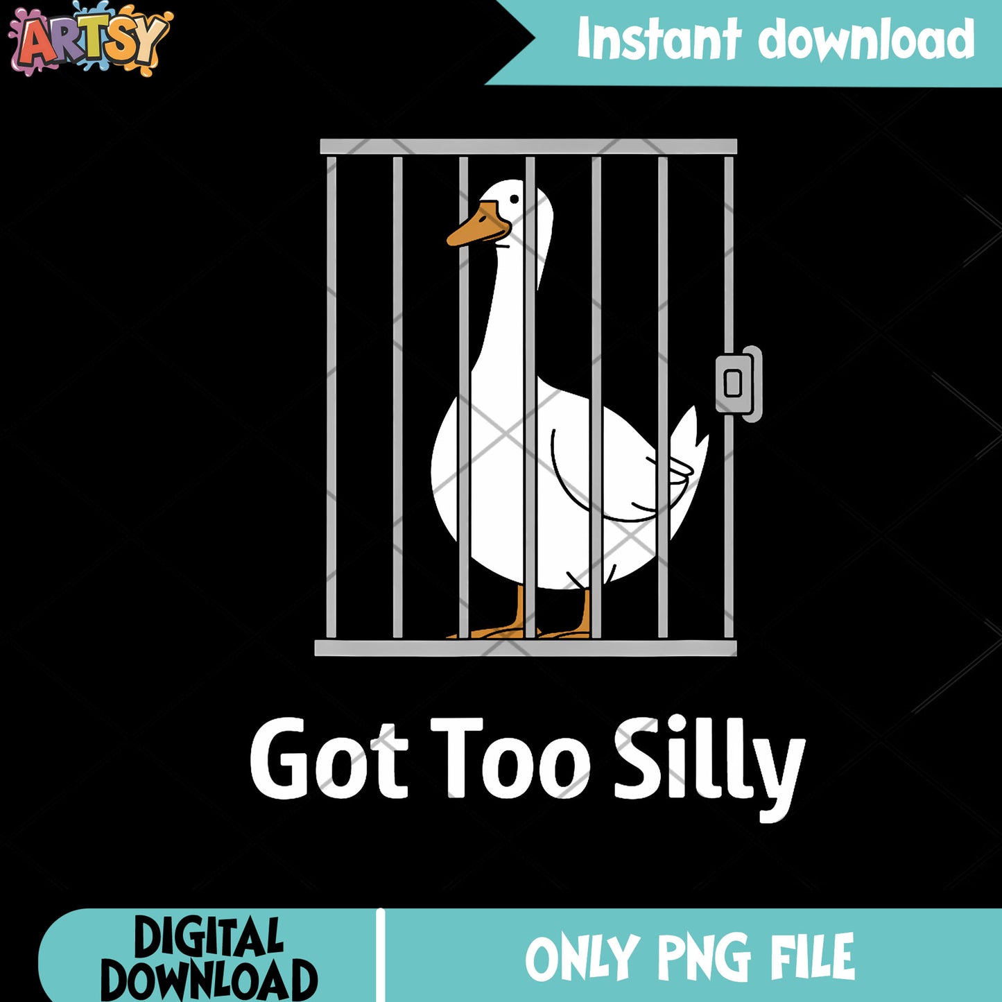 Silly Funny Goose Pun Humor png, funny meme png, t shirt clip art​ png
