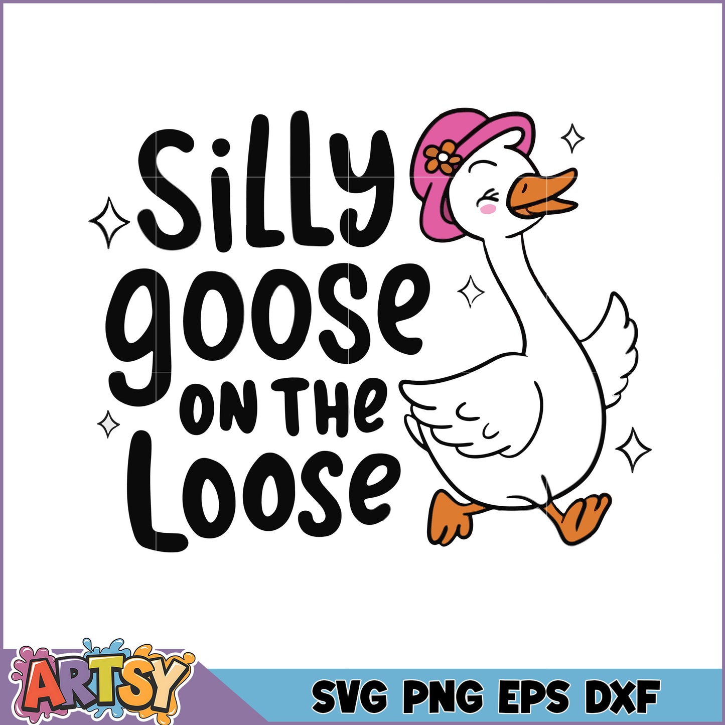 Silly Goose SVG Cut File Design