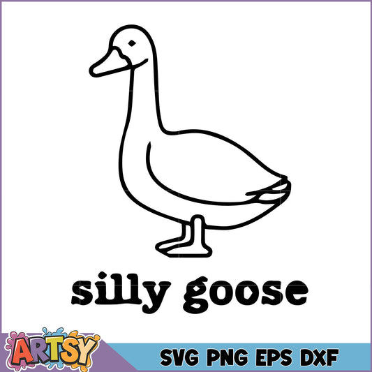 Silly Goose SVG Design for Fun Crafting Projects Online