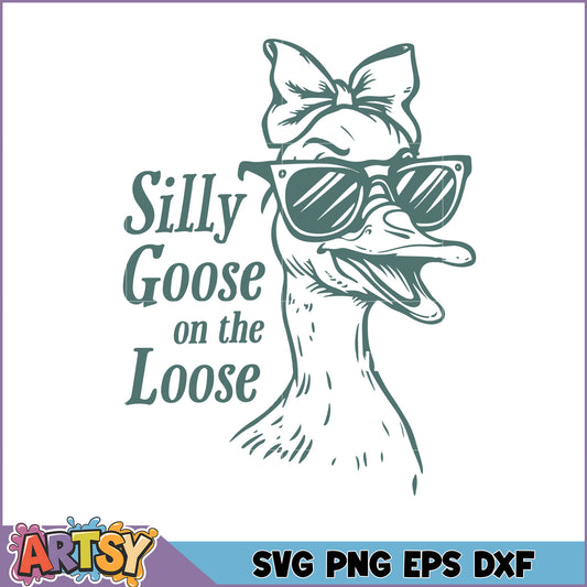 Silly Goose SVG Sunglasses & Bow