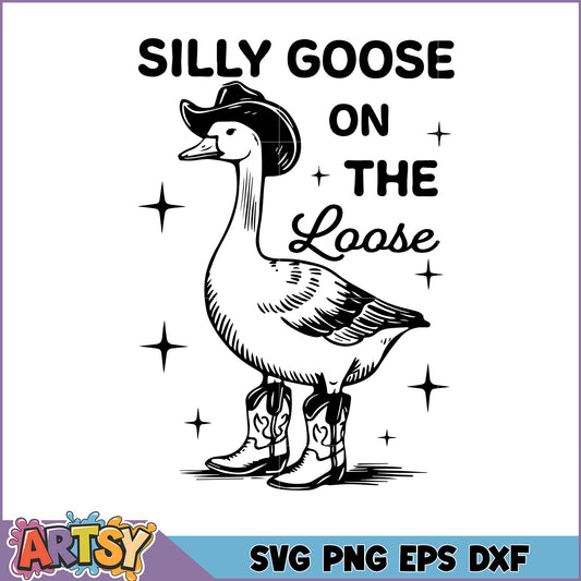 Silly Goose on the Loose SVG Cut File