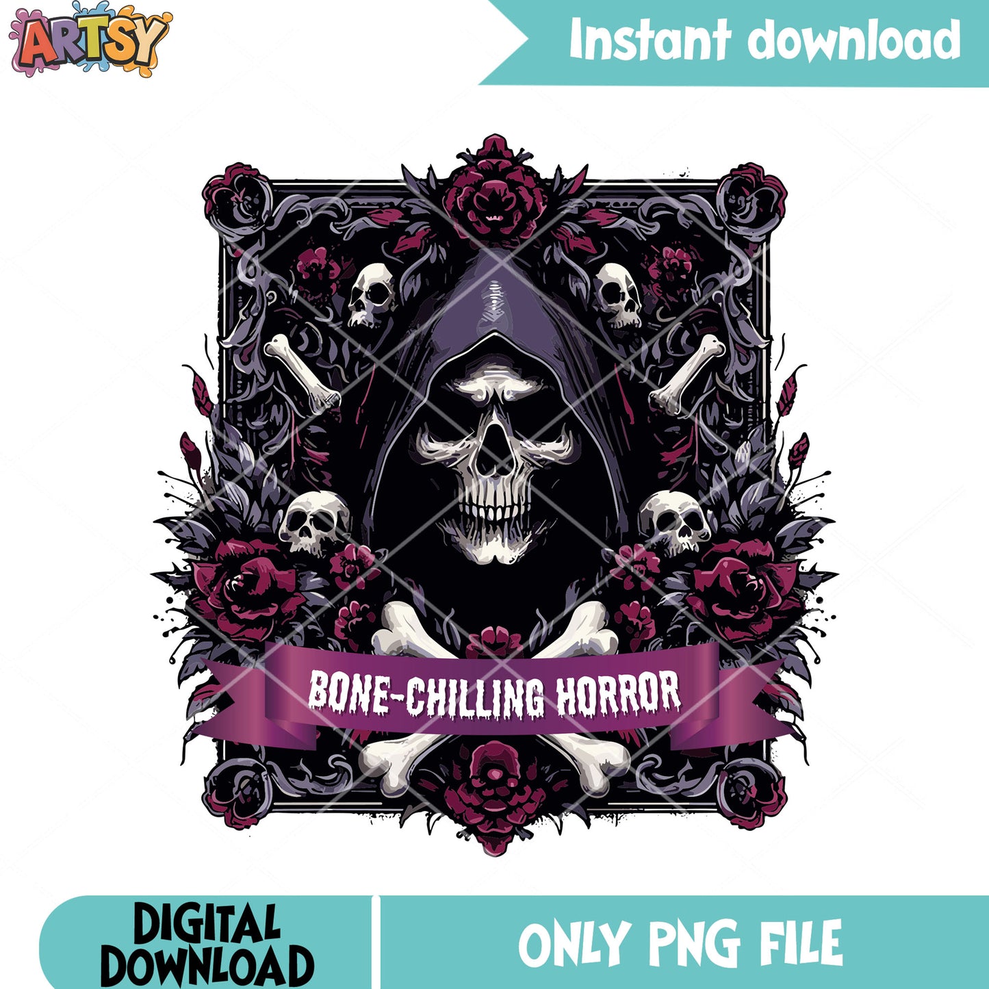Skeleeton skull crarzy png, hooded cloak png, halloween scary png