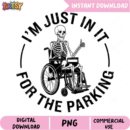 Skeleton Wheelchair Parking PNG
