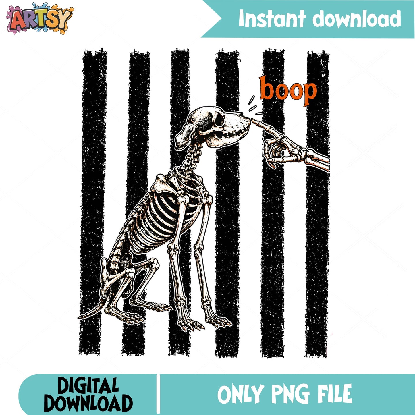 Skeleton Dog Boop Halloween PNG, Funny Dog Skeleton PNG, Halloween PNG