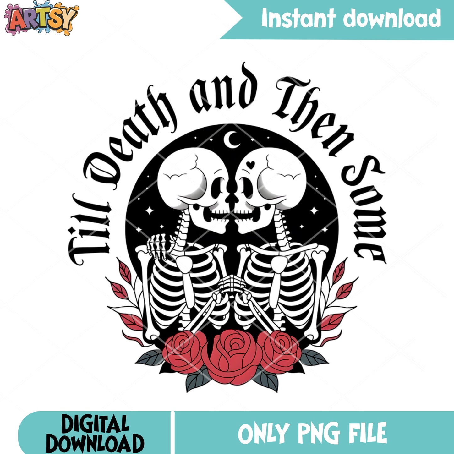Skeleton couple valentine night png, valentines png, valentine day png
