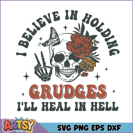 Skull Flower SVG Grudges Heal in Hell