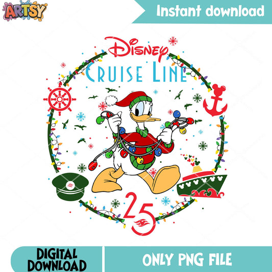 Sleeper christmas duck png, donald duck png, christmas vibes png