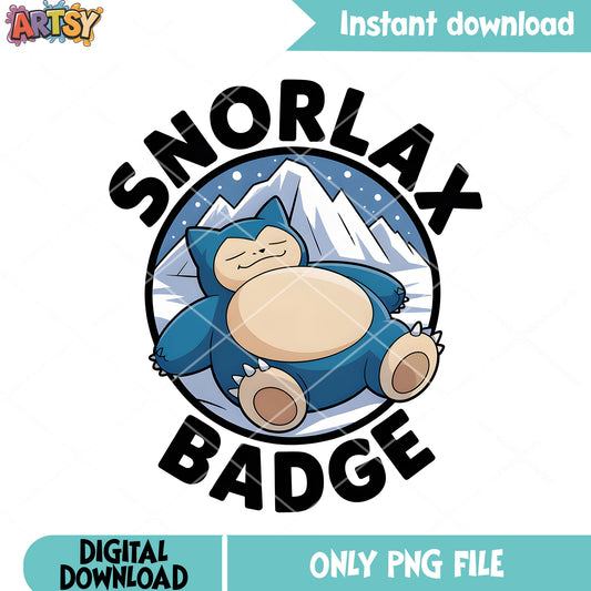 Sleepy pokemon snow png, pokemon poster png, pokemon snorlax png