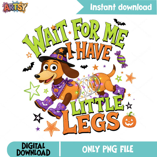 Slinky Dog Halloween PNG, Toy Story Halloween PNG, Little Legs PNG