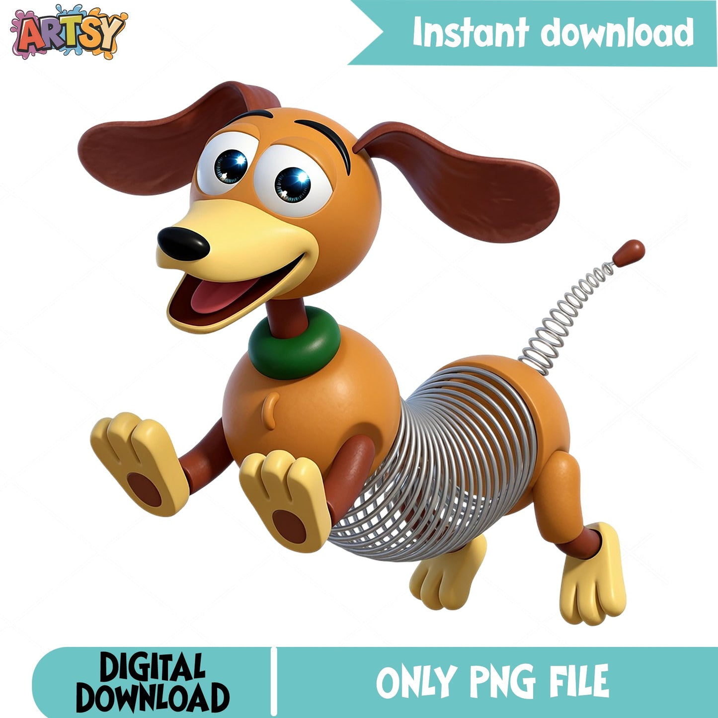 Slinky Dog Toy Story PNG, Disney Pixar PNG, Toy Story Characters PNG