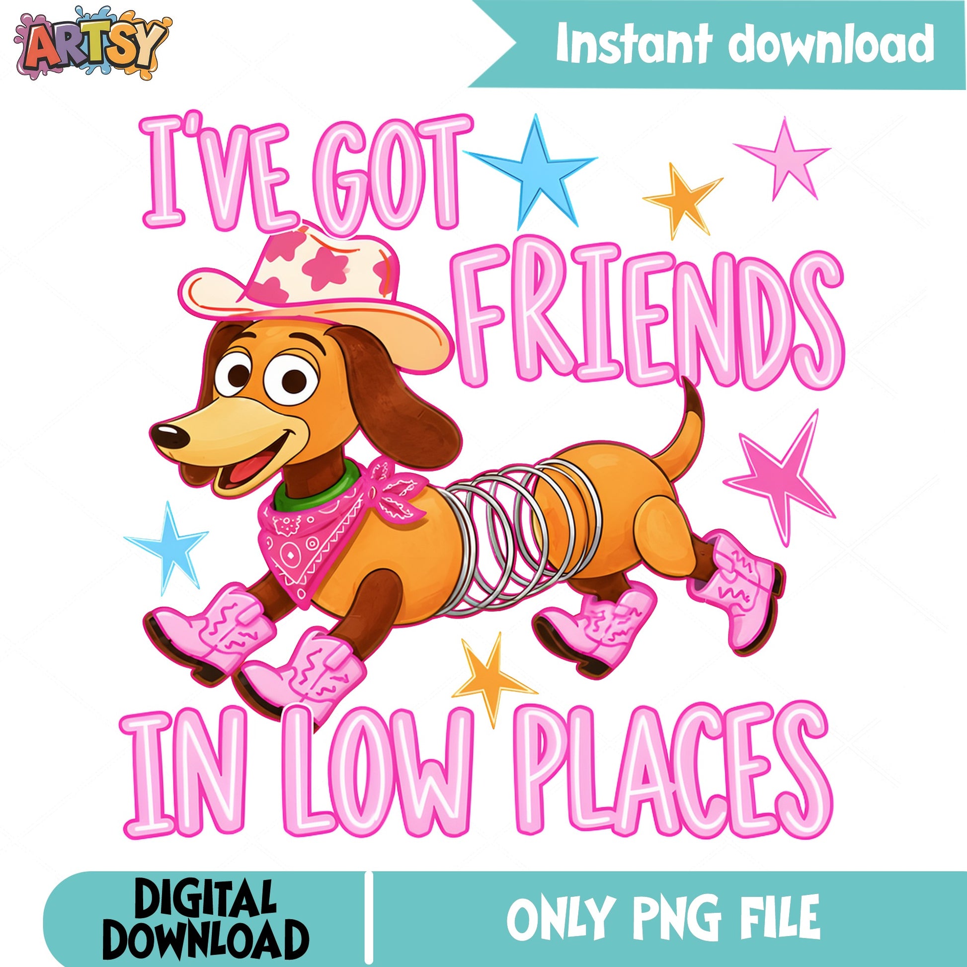 Slinky Dog Toy Story PNG, Ive Got Friends In Low Places, Disney PNG
