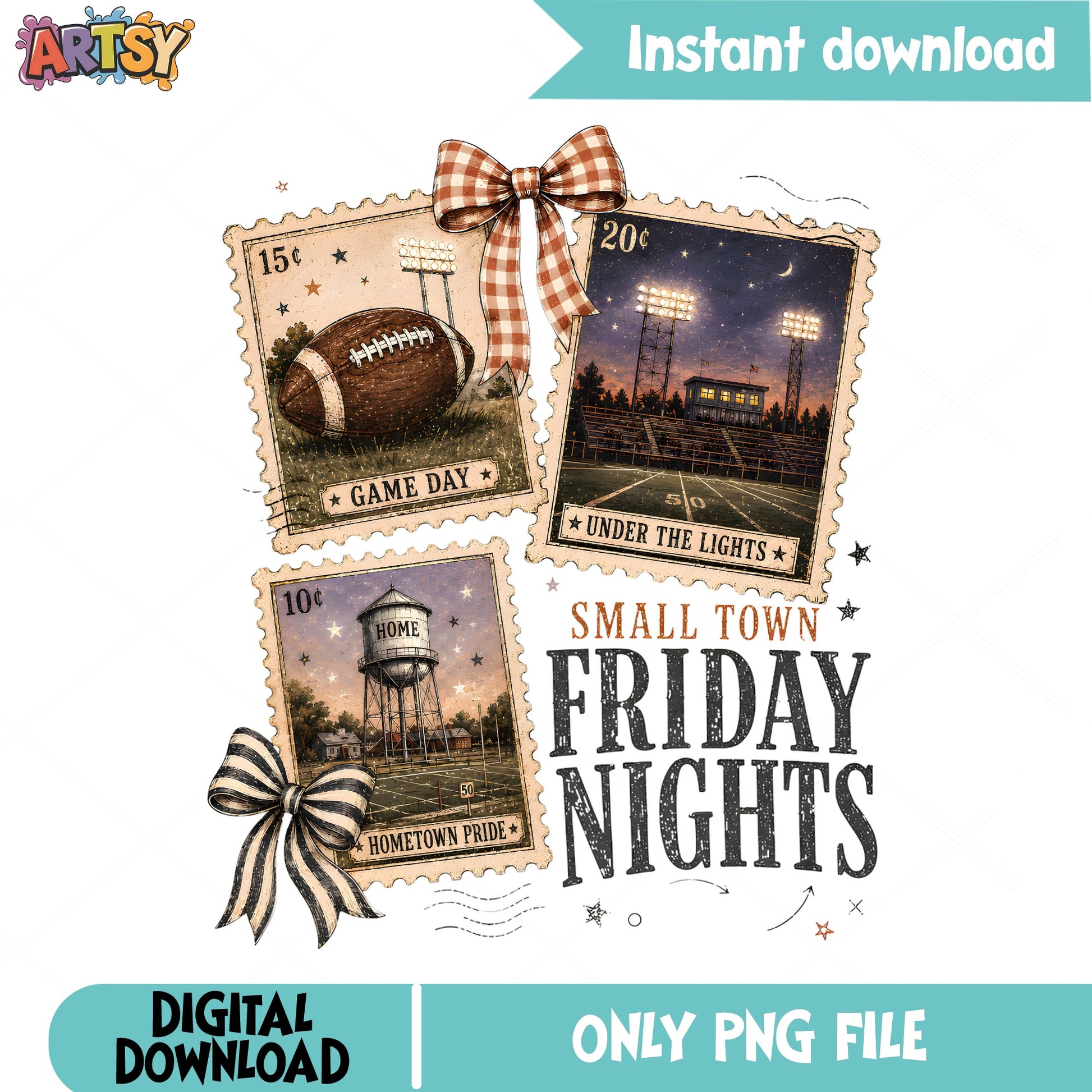 Small Town Friday Nights Football PNG, Game Day PNG, Hometown Pride PNG