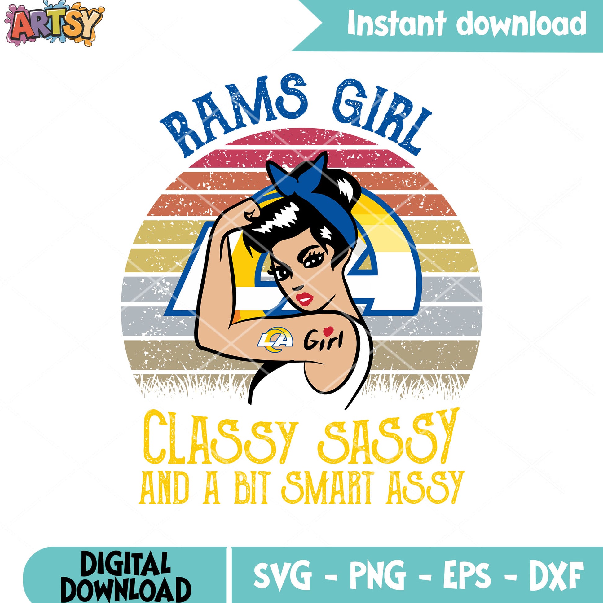 Smart assy firls svg, La rams svg, los angeles football team svg