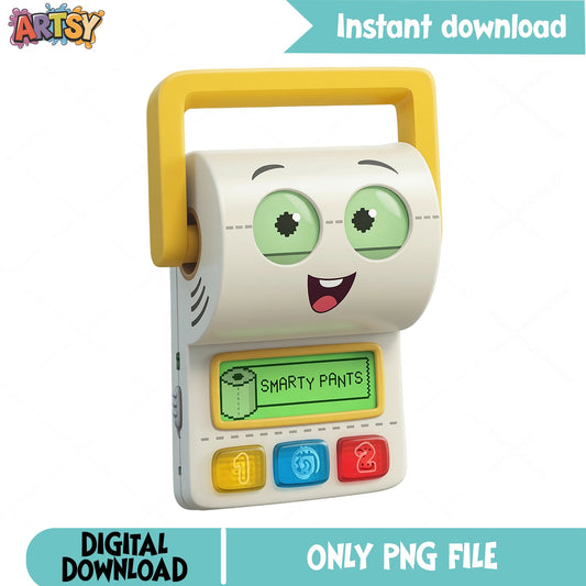Smarty Pants PNG, Cute Receipt Printer Clipart, Funny PNG