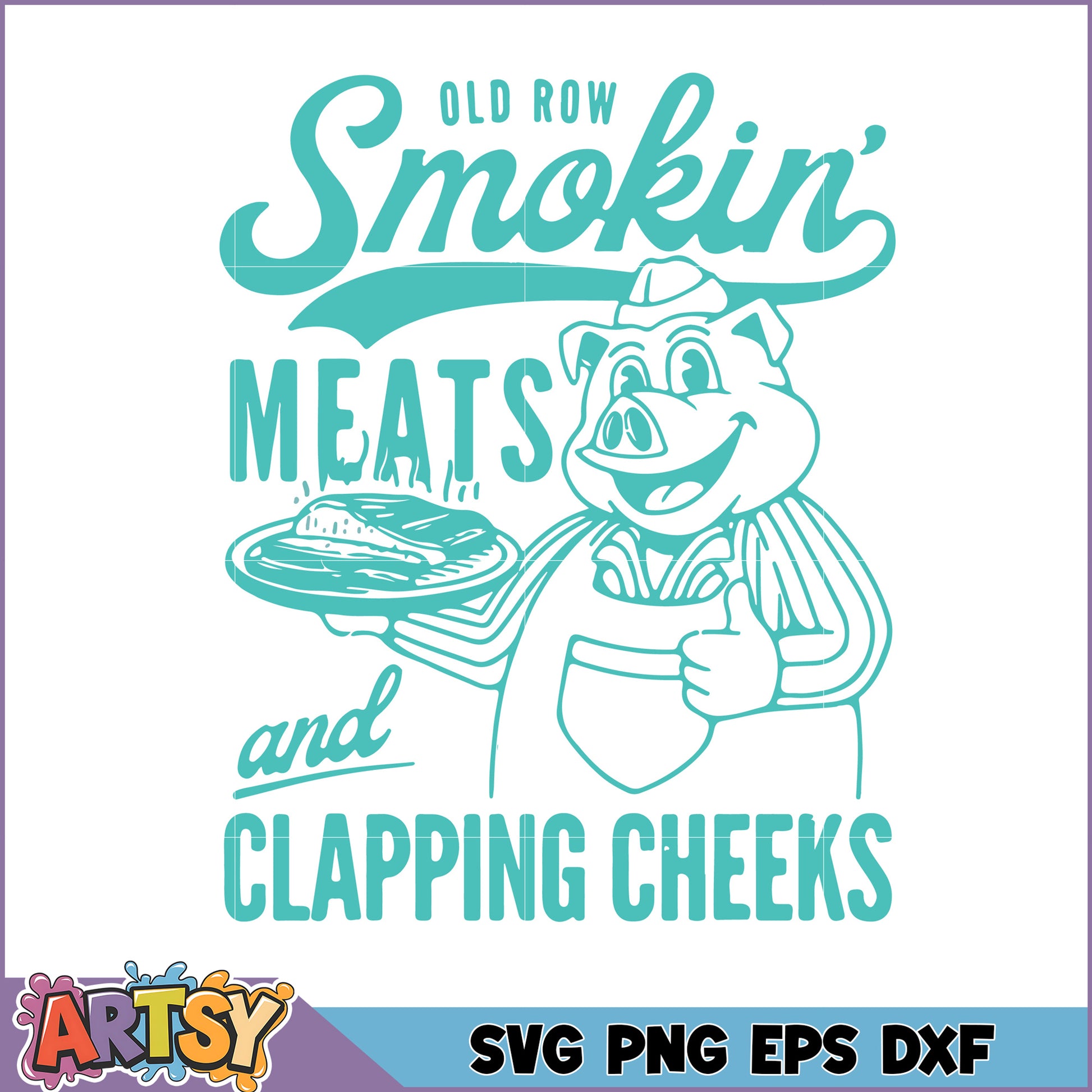 Smokin' Meats SVG, Pig Design